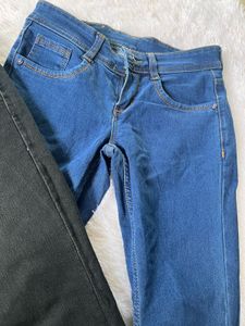 Combo Of Blue + Black Skinny Jeans