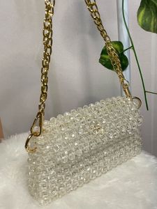 White Beads Bag