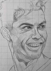 Ronaldo Outline Drawing
