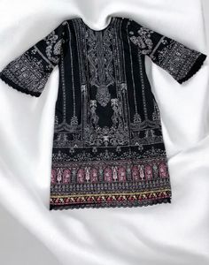 Winter Pakistani Full Sleeve Black 3 Piece Suit