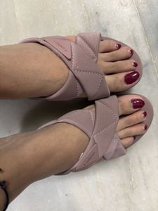 Cross Strap Sandals with Heels