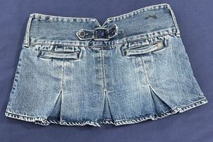low waisted Denim Micro Skirt