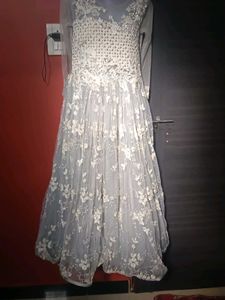 Elegant White Floral Ball Gown