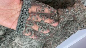 Organza Embroidered Dress With Inner Attached