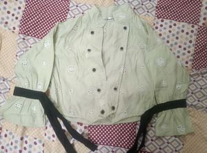 Green Top With Detachable Jacket
