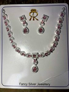 Pink Stone Jewelry Set