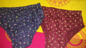 Floral Print Cotton Panties (Set of 2)