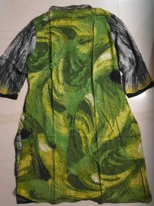 Green Abstract Print Kurti