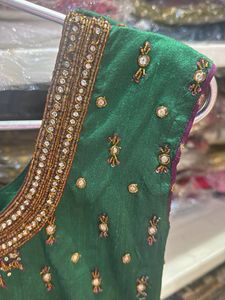Embroidered Green Top
