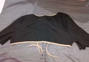 Ribbed Cropped Tie Top