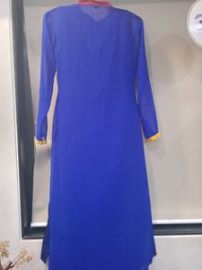 Royal Blue Kurti With Sleeveless Inner👗