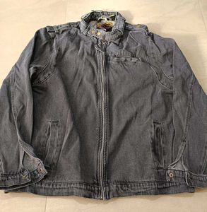 Roadster Gray Denim Jacket, XXL Size