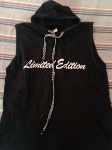 Black "Limited Edition" Sleeveless Hoodie