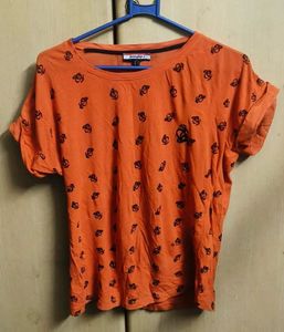 Cute Orange Graphic Tee