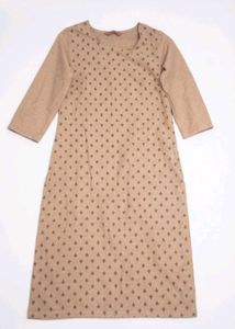 Tan Printed Casual Kurti