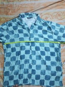Checkered Short Sleeve Button-Down