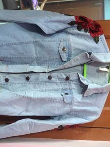 Embroidered blue Denim Jacket
