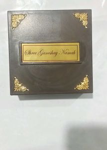 Ganesha &amp; Paduka gold&amp; silver plated showpiece