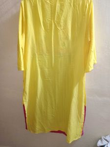 ✨Bright Yellow chiffon Kurti | Size XXL | Elegant