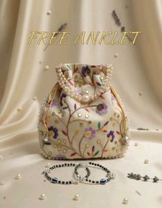 Floral Embroidered Potli Bag