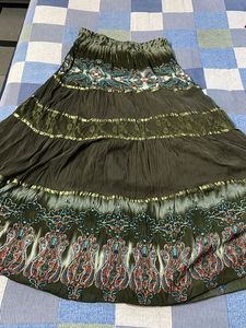 Olive green Ethnic skirt