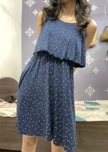 ✨ Dark Blue Floral Dress With Pockets – GAP ✨