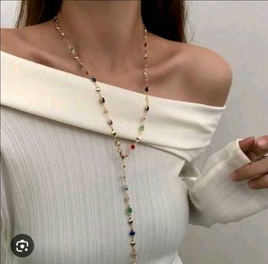 Y2k Multicolored Crystal Necklace