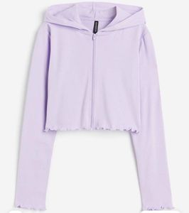 Cropped Zip Through Hoodie