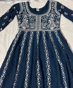 SALE GREEN CHINKANKARI ANARKALI
