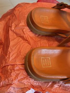 Orange Studded Flats