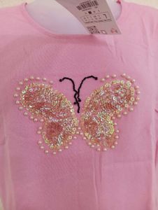 Pink Butterfly Tee