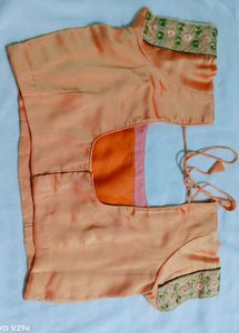 Women Orange Embroidery Saree🧡