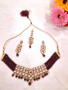 Maroon Chokar Set