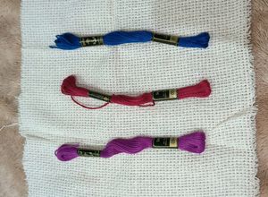 Crochet Set - Threads, Needle, Cloth &amp; Wooden Hoop