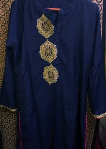 Blue Straight Kurti