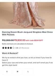 Pink Strapless Party Dress