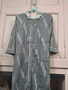Grey Printed Kurta