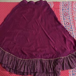 Elegant Purple Ethnic Skirt