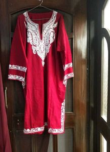 Maroon Embroidered Pheran