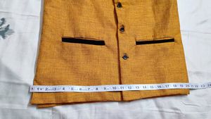 Men Gold Ethnic Partywear Modi Jacket