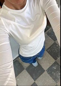 White Long Sleeve Top