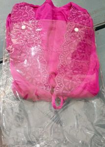 Pink Lace Trim Nightgown