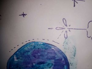 Handmade and hand painted envelope
