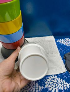 Rainbow Cups: Set Of 6 Melamine Cups