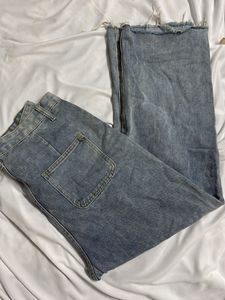 high waisted Light Wash Denim Jeans