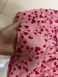 Shein Valentines Day Pink Red Heart Crop Top Tank