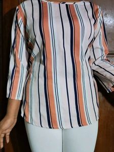 Casual Regular Sleeves Stripped Top