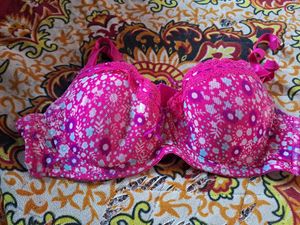 Bra Pink Printed Padded