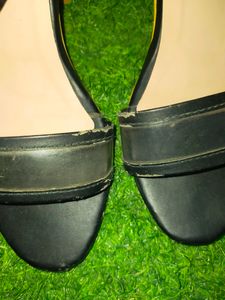 Stylish Black Transparent Girls Heels Uk 4.5 Diwal