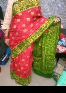 Jaipuri Art  Embroidery Design Saree